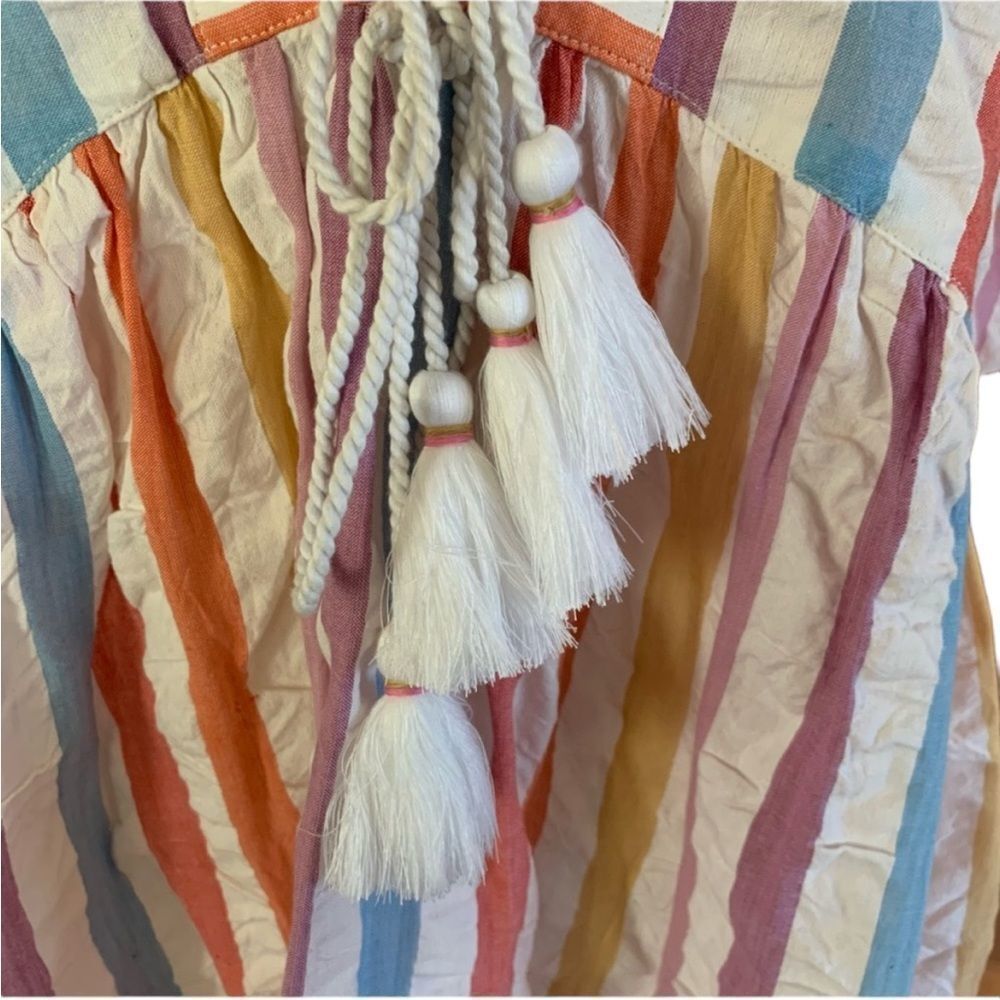 Roller Rabbit Rainbow Striped Nettie Caftan XS - Picture 6 of 8